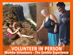Volunteer in Person at the Mumba Children's Project Zambia.